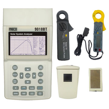 Solar System Analyzer (Photovoltaic I-V Curve Tester) with DC Current Clamp, AC Power Clamp, Thermo & Irradiance Meter  (Model : 9018BT)