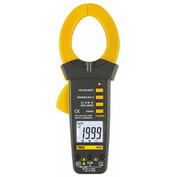 3-1/2 Digit 1999 Counts 2000V & 2000A DC/AC TRMS Auto & Manual Ranging Clampmeter (Model : 4455)