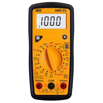 3-1/2 Digit 2000 Count Digital Multimeter (Model : 63+)