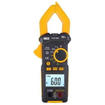 3-3/4 Digit 4000 Count 600A AC Autoranging Digital Clampmeter with Temperature & Frequency – TRMS (Model : 90+)