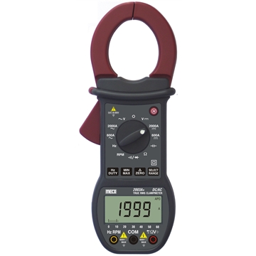 3-3/4 Digit 6000 Count 2000A DC / AC TRMS Digital Clampmeter with Bargraph, RPM, Min-Max, & Delta Zero