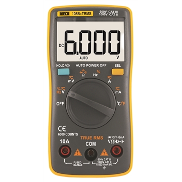 3-5/6 Digit 6000 Count TRMS Autoranging Pocket Size (Model : 108B+TRMS)