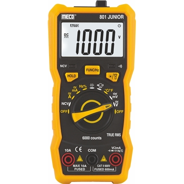 3-5/6 Digits 6000 Counts Auto Ranging Digital Multimeter – TRMS (Model : 801 JUNIOR)