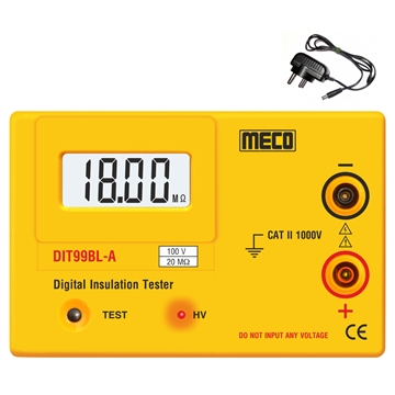 Digital Insulation Tester with Battery Adaptor 100V - 20M Ohms (Model : DIT99BL-A [BA])